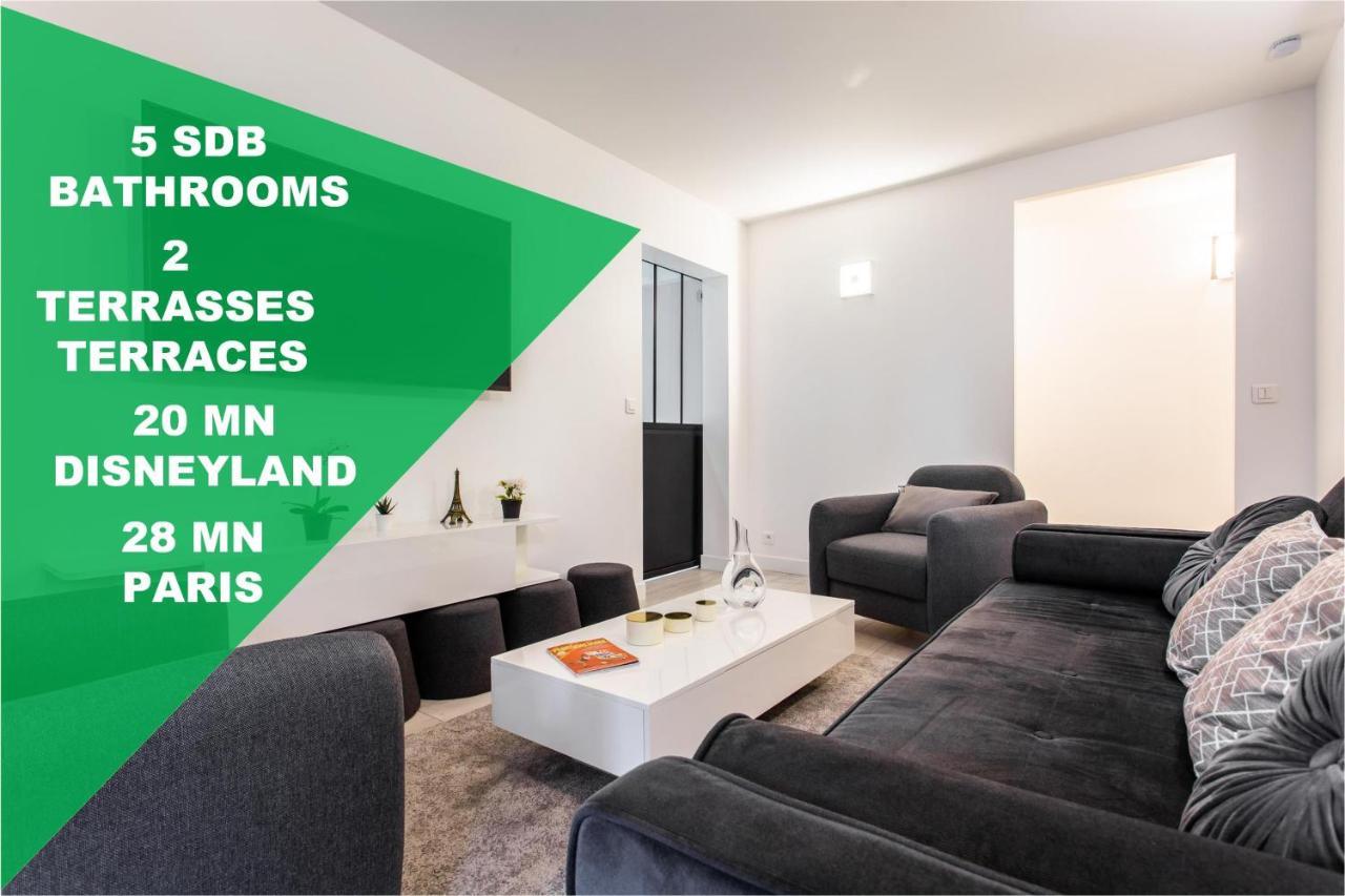 D&E - Paris-Disney - Holidays Apartment - Appartement De Vacances - 5 Chambres- 5 Sdb - 5 Bedrooms - 5 Bathrooms - Netflix Шан-сюр-Марн Экстерьер фото